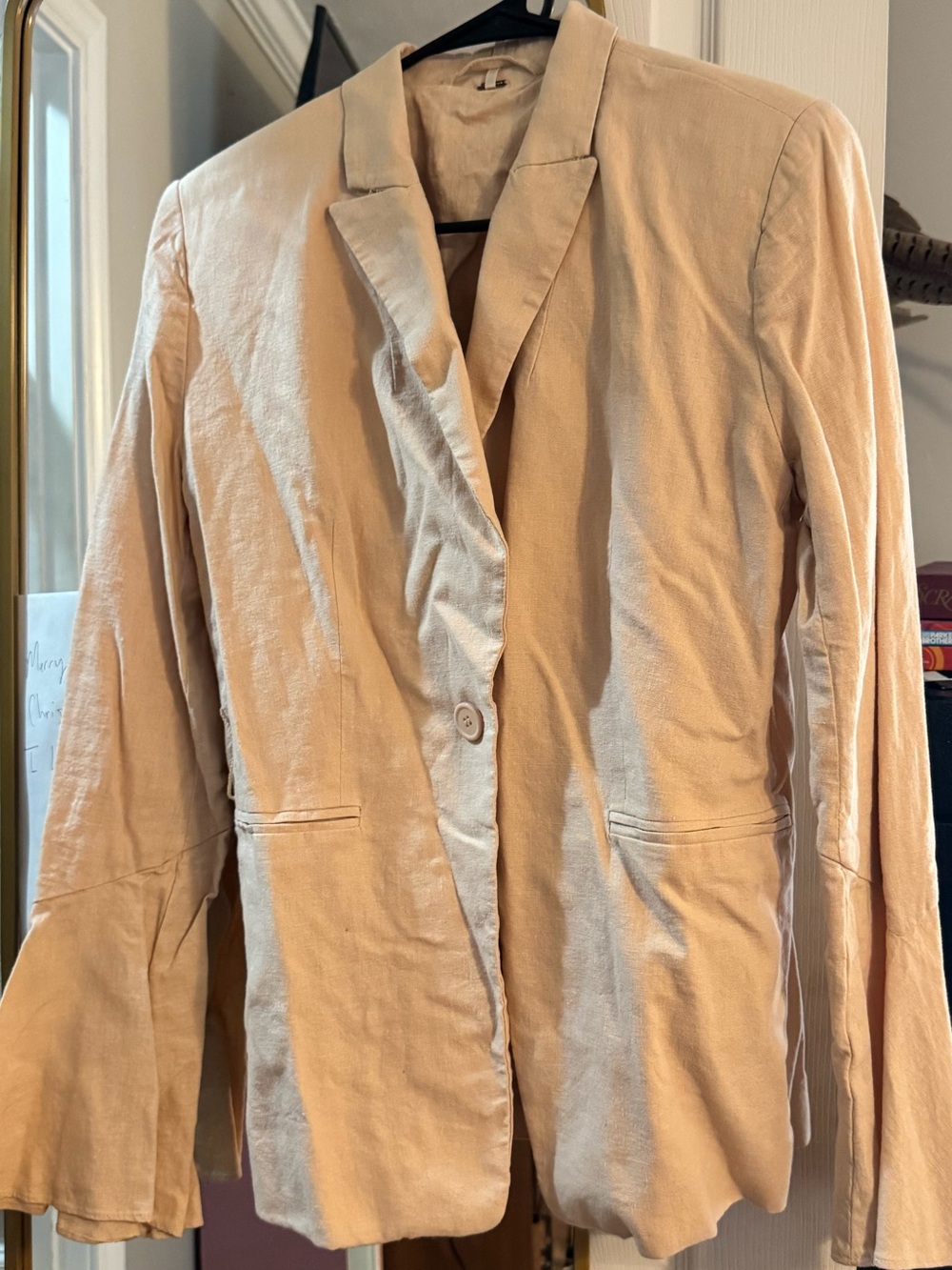 Free People Blazer Jacket in Light Beige